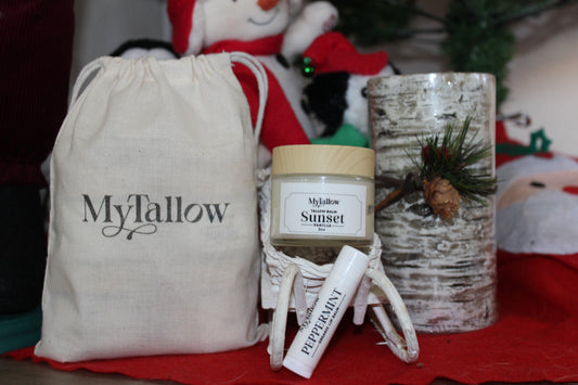 Tallow Balm Vanilla+Lip Balm+Cotton Bag🎁