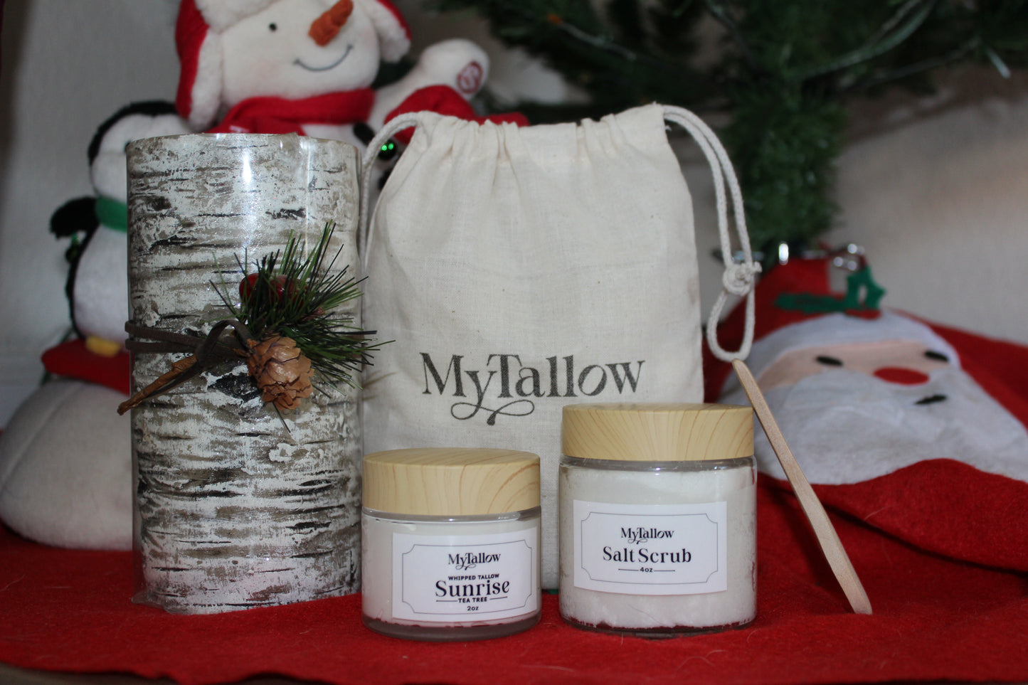 Salt Scrub+Whipped Tallow Tea Tree+Cotton Bag🎁